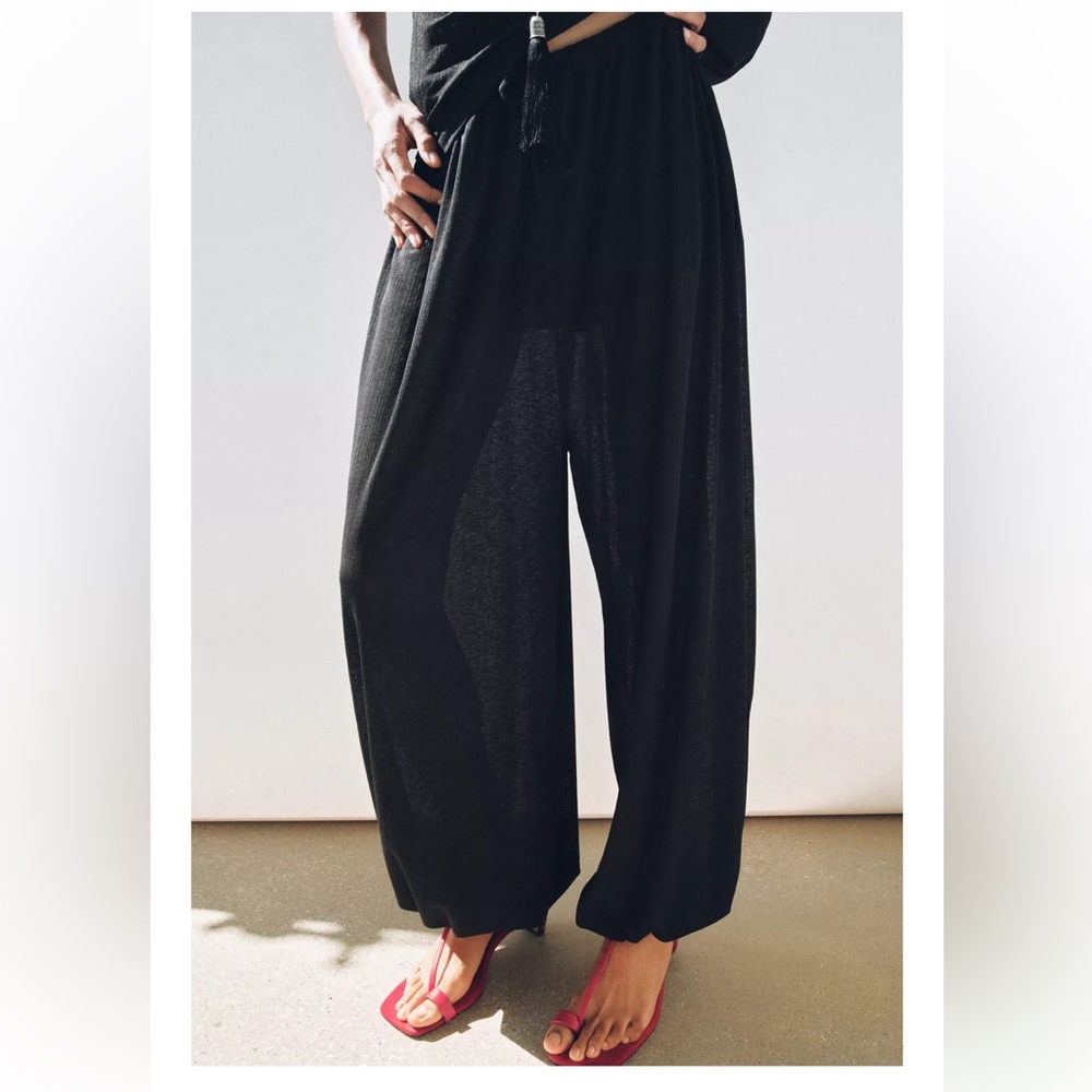 Zara Black Track Pants for Women - Picture 3 of 12
